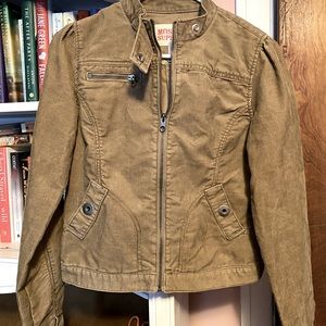 NEW MOTO STYLE TAN CORDUROY JACKET!!